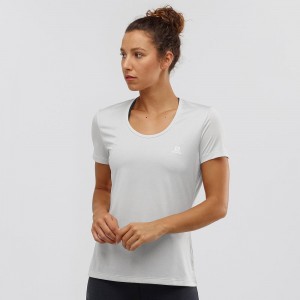 Salomon Agile T-shirts Gray | 97284-ZKPM