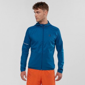 Salomon Agile Wind Laufjacke Blau | 28305-JUIS