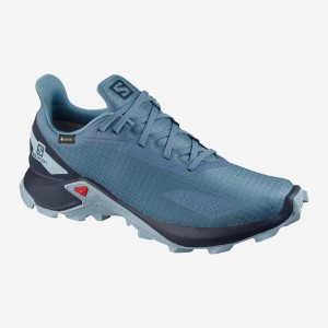 Salomon Alphacross Blast Gtx W Trailrunning Schuhe Blau | 24193-OQZP