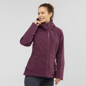 Salomon Arctic Jacket W Skijacken Lila | 34790-ZUQC