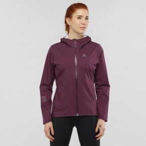 Salomon Bonatti Wasserdichte Laufjacke Lila | 65819-JXKY