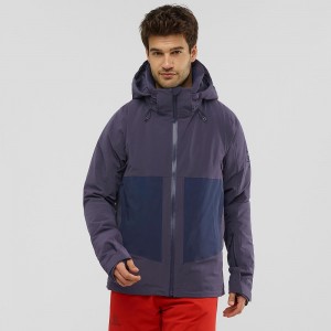 Salomon Epic Jacket M Skijacken Navy | 89230-FTNI