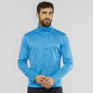 Salomon Essential Lightwarm Heather Skijacken Blau | 35920-XMKE