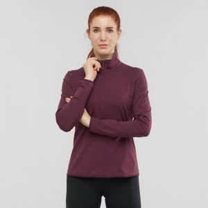 Salomon Essential Lightwarm Pullover Lila | 37092-KXBE