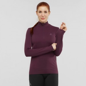 Salomon Essential Seamless Pullover Lila | 41528-GRYX