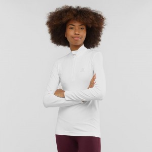 Salomon Essential Seamless Pullover Weiß | 42068-BGHM