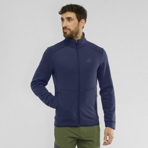 Salomon Essential Warm Skijacken Navy | 60548-ZOYC