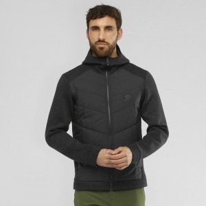 Salomon Essential Xwarm Hybrid Hoodie Schwarz | 08397-AGSV