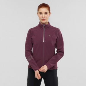 Salomon Lightning Warm Sshell Jkt W Jacke Lila | 60358-JPKD