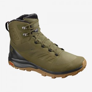 Salomon Outblast Thinsulate Climasalomon Wasserdichte Winterstiefel Grün | 20869-QEXJ