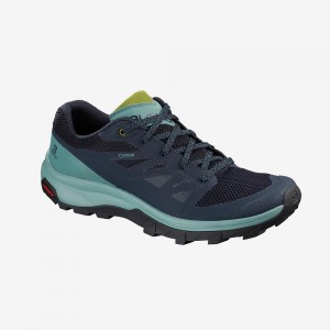 Salomon Outline Gore-Tex Trekking Navy | 48265-VWAQ