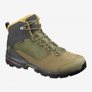 Salomon Outward Gore-Tex Wanderstiefel Grün | 02487-LNZH