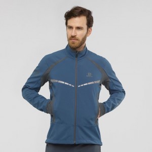 Salomon Rs Warm Softshell Jkt M Jacke Navy | 94760-RNVL