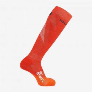 Salomon S Max M Socken Rot | 64957-KWJZ