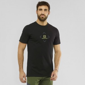 Salomon Salomon Baumwoll Tee M T-shirts Schwarz | 89150-RQDO