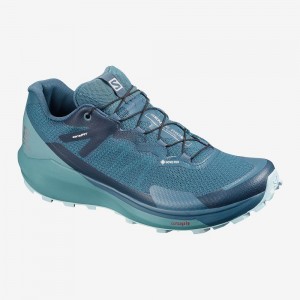 Salomon Sense Ride 3 Gtx Invis. Fit W Trailrunning Schuhe Blau | 14970-USMQ