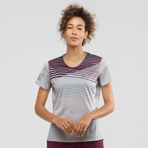 Salomon Sense T-shirts Gray | 31264-WJTV