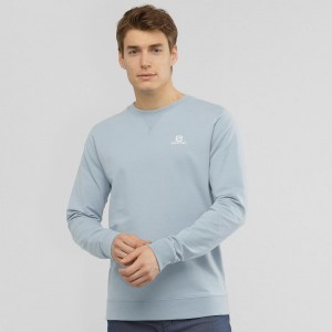 Salomon Shift Crewneck M Pullover Blau | 57210-OZWL