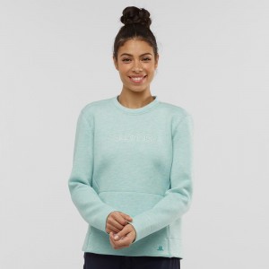 Salomon Sight Crew Neck W Pullover Grün | 35279-OVGK