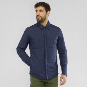 Salomon Snowshelter Insulated Shirt M Jacke Navy | 70385-DJHY