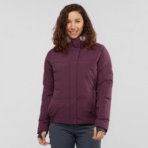 Salomon Snuggly Warm Jacket W Skijacken Lila | 47965-WEZR