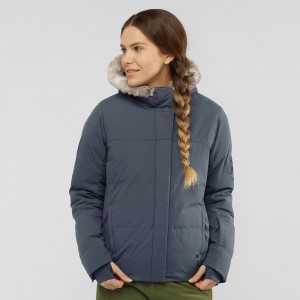 Salomon Snuggly Warm Jacket W Skijacken Gray | 56784-FVKZ