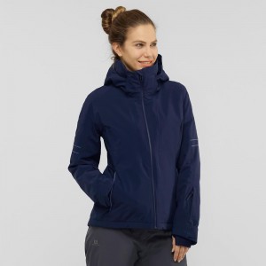 Salomon The Brilliant Jacket W Skijacken Navy | 82564-WYRH