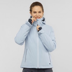 Salomon The Brilliant Jacket W Skijacken Blau | 31895-BRFG