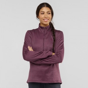 Salomon Transition Half Zip W Skijacken Lila | 43159-QIRB