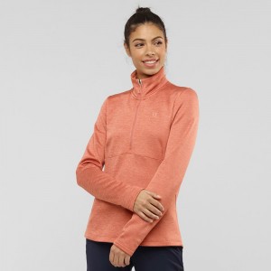 Salomon Transition Half Zip W Skijacken Orange | 04861-EGFC