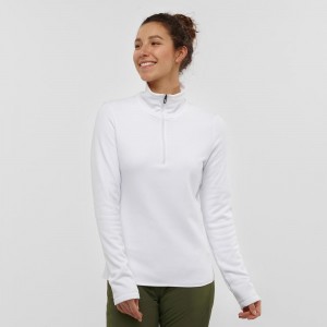 Salomon Warm Ambition Half Zip W Skijacken Weiß | 27094-FXHR