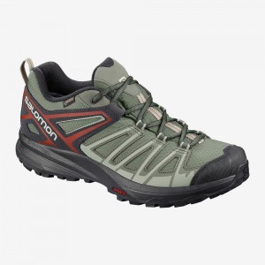 Salomon X Crest Gore-Tex Trekking Grün | 41938-EQFA