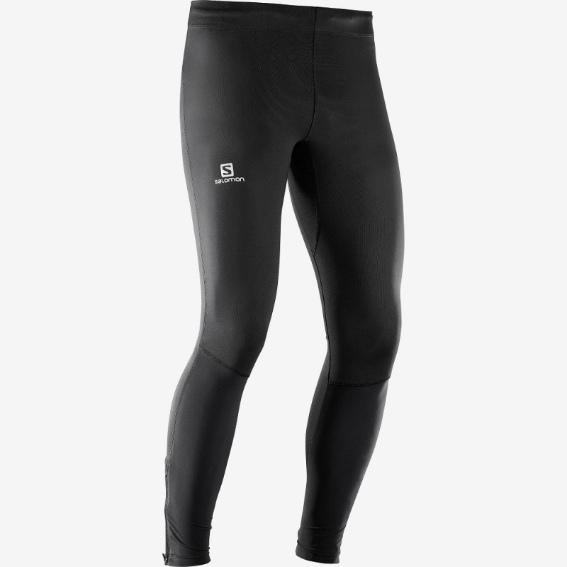 Salomon Agile Long Strumpfhose Schwarz | 85763-QCJX