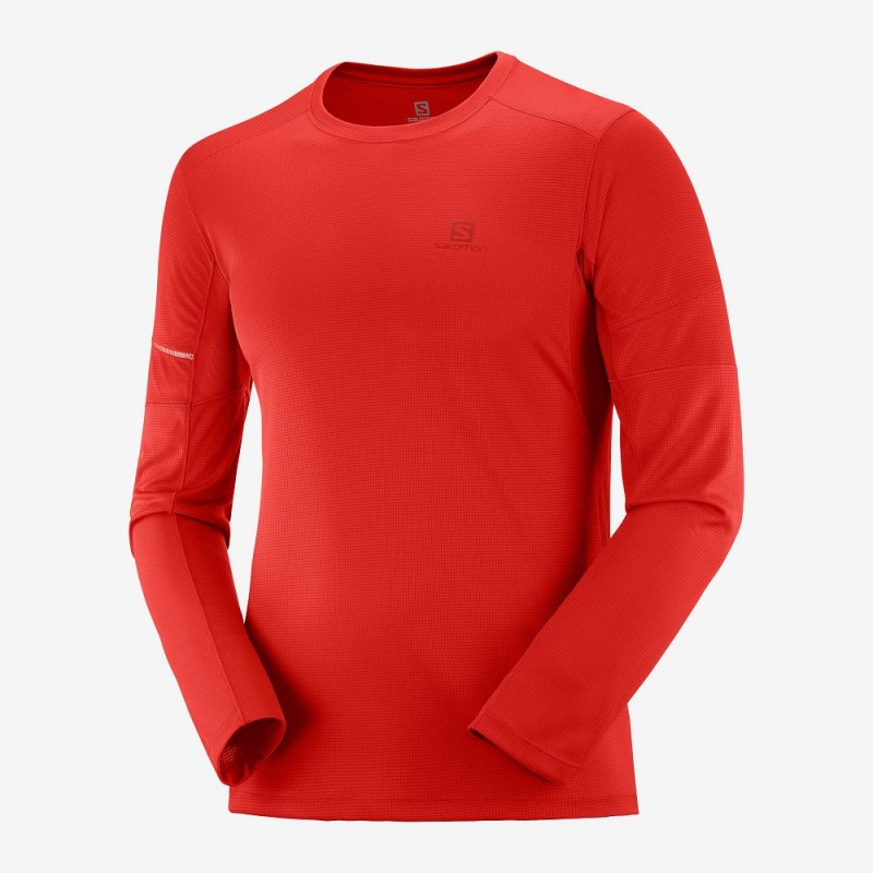 Salomon Agile Ls Tee M Oberteile Rot | 20867-HQCI