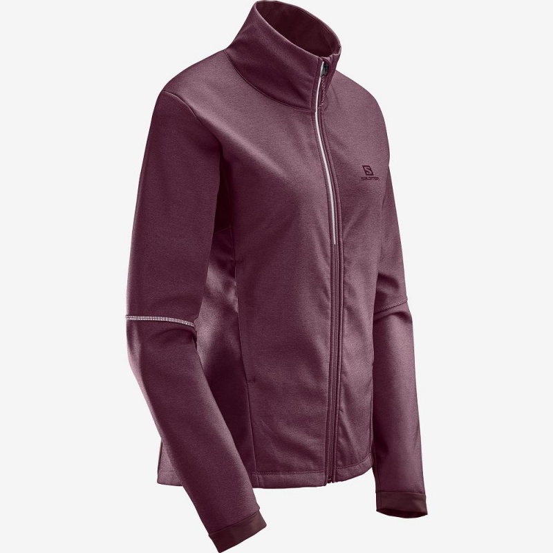 Salomon Agile Softshell Jacke Lila | 65082-SGAN