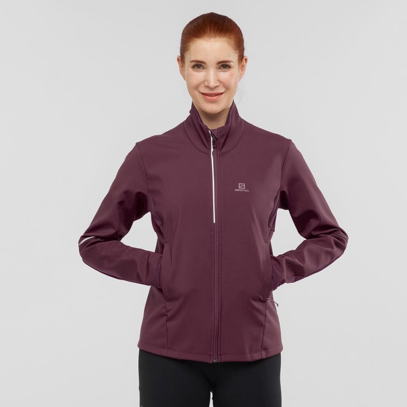 Salomon Agile Softshell Jacke Lila | 65082-SGAN