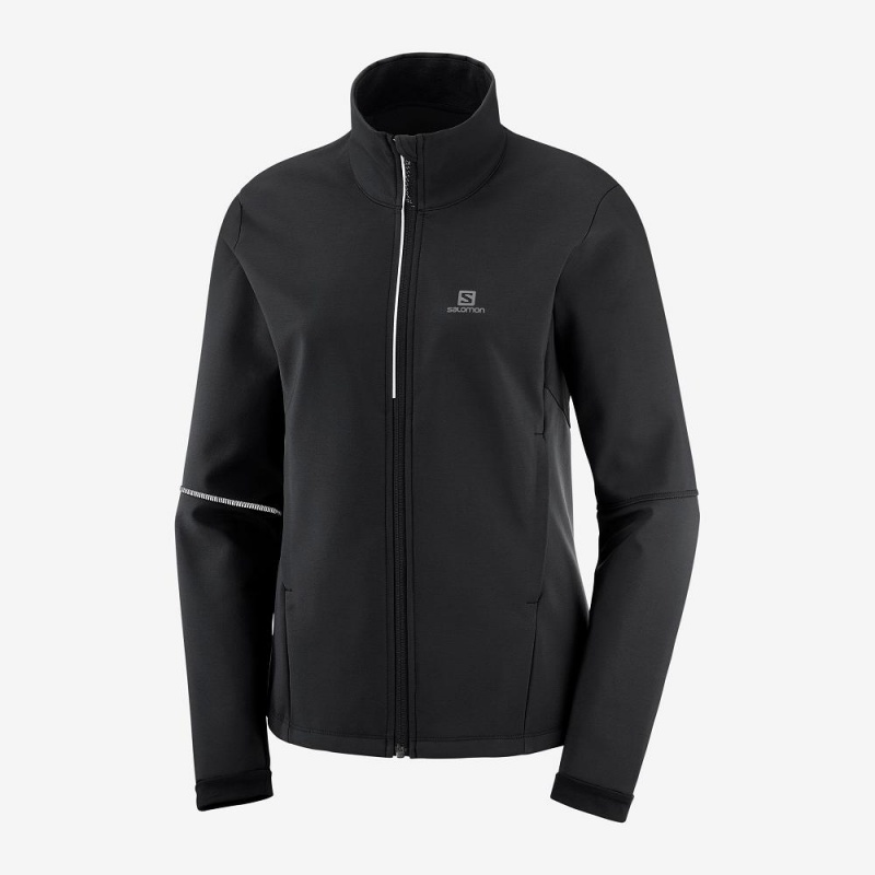 Salomon Agile Softshell Jacke Schwarz | 49608-VQKP