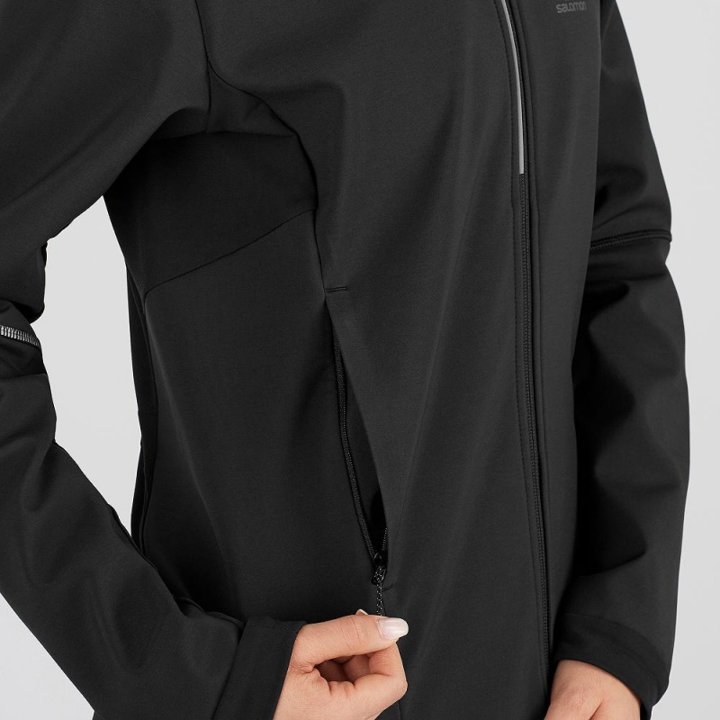 Salomon Agile Softshell Jacke Schwarz | 49608-VQKP