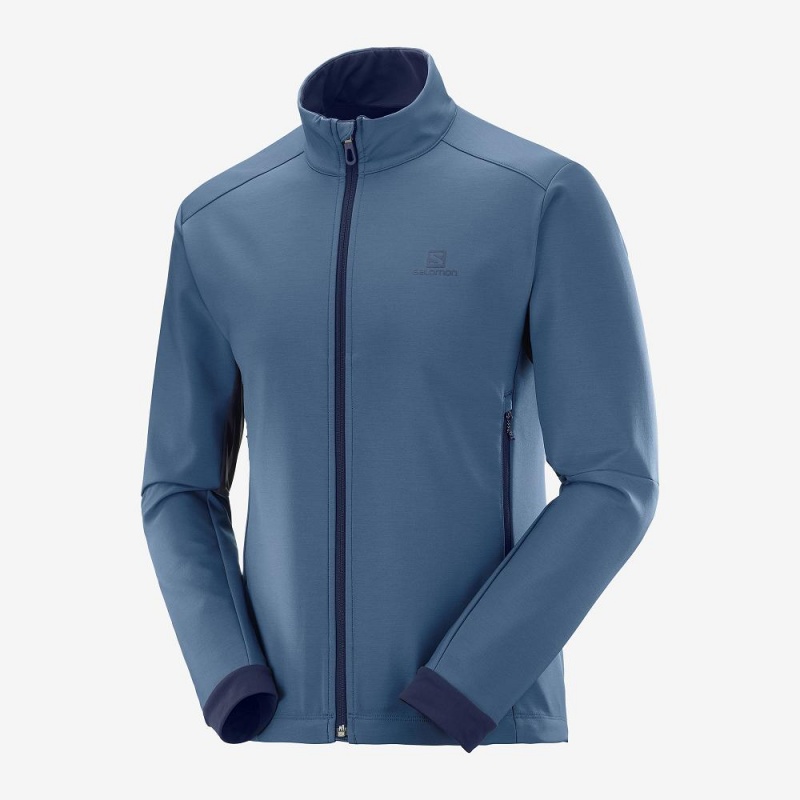 Salomon Agile Softshell Laufjacke Navy | 83914-LHOZ