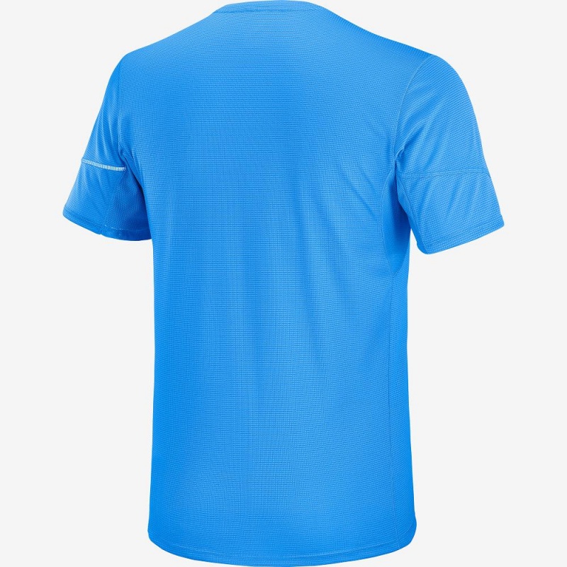 Salomon Agile Ss Tee M Oberteile Blau | 46175-SRNA