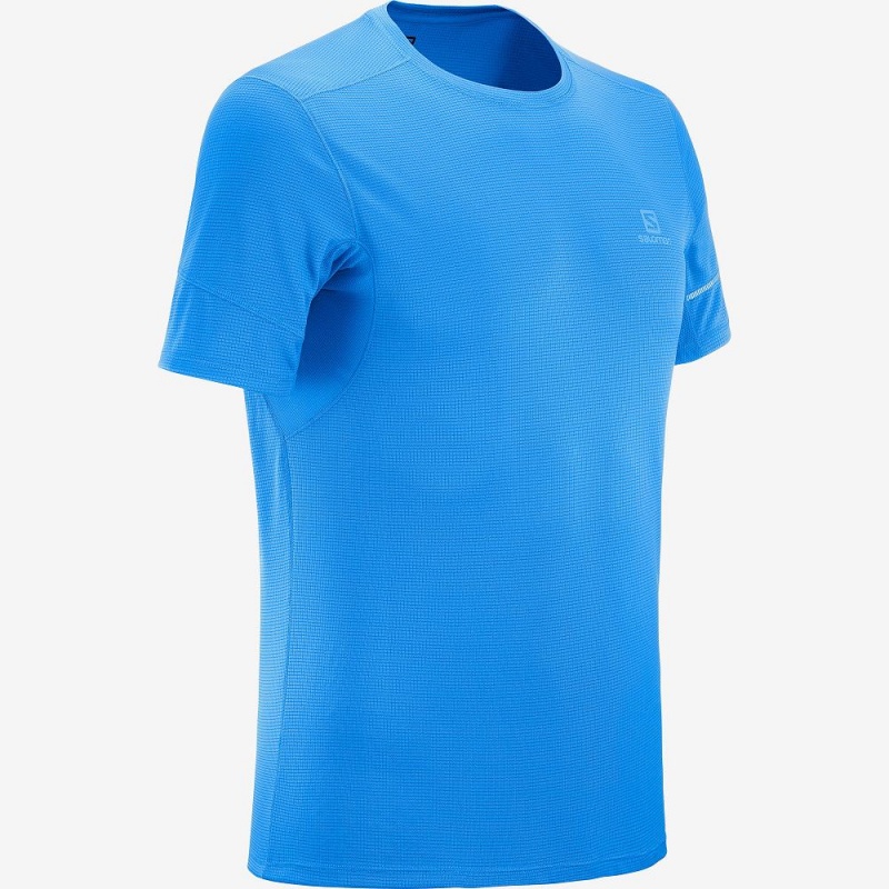 Salomon Agile Ss Tee M Oberteile Blau | 46175-SRNA