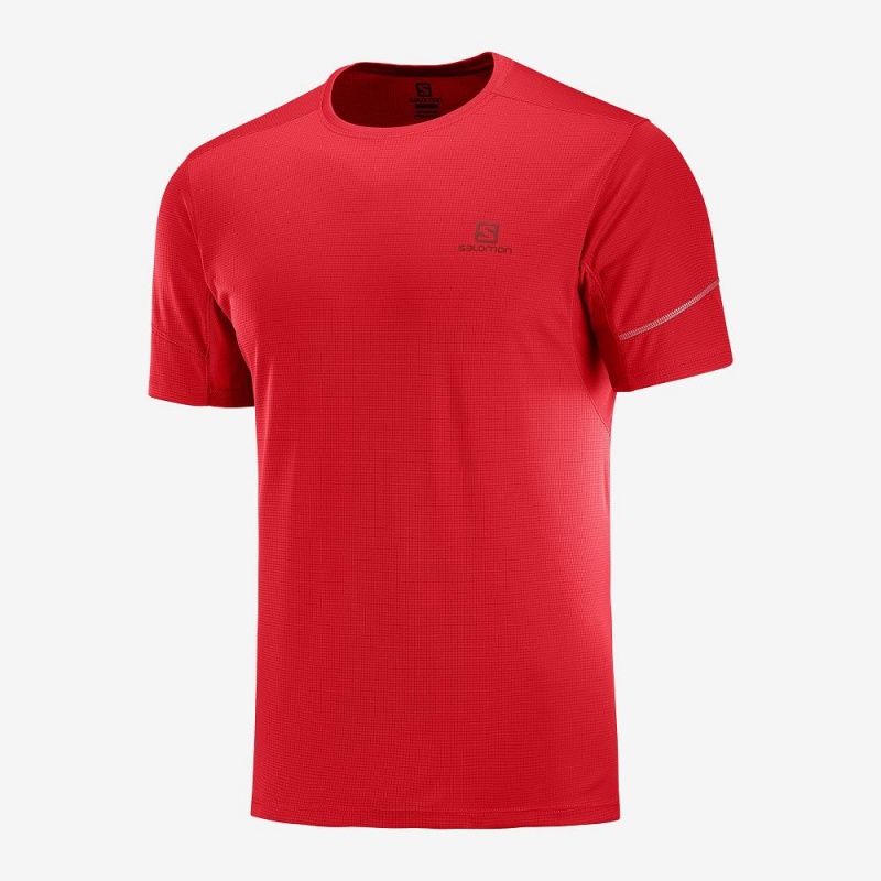 Salomon Agile Ss Tee M Oberteile Rot | 27108-TSAH