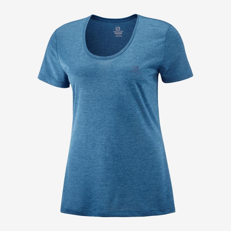 Salomon Agile T-shirts Blau | 91652-ZAJX