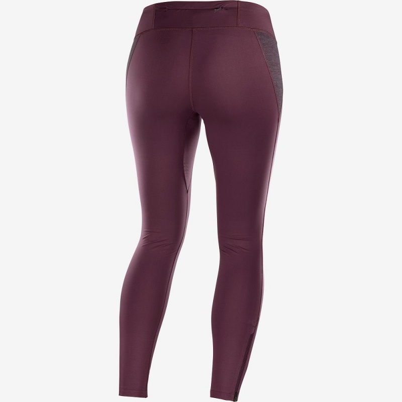 Salomon Agile Warm Tight W Strumpfhose Lila | 74513-RDHG