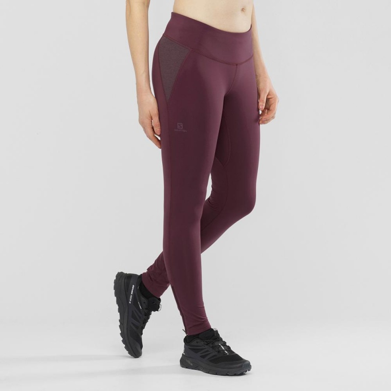 Salomon Agile Warm Tight W Strumpfhose Lila | 74513-RDHG