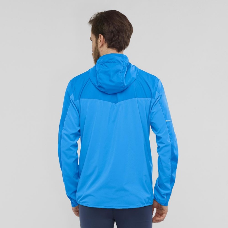 Salomon Agile Wind Laufjacke Blau | 37590-UINO