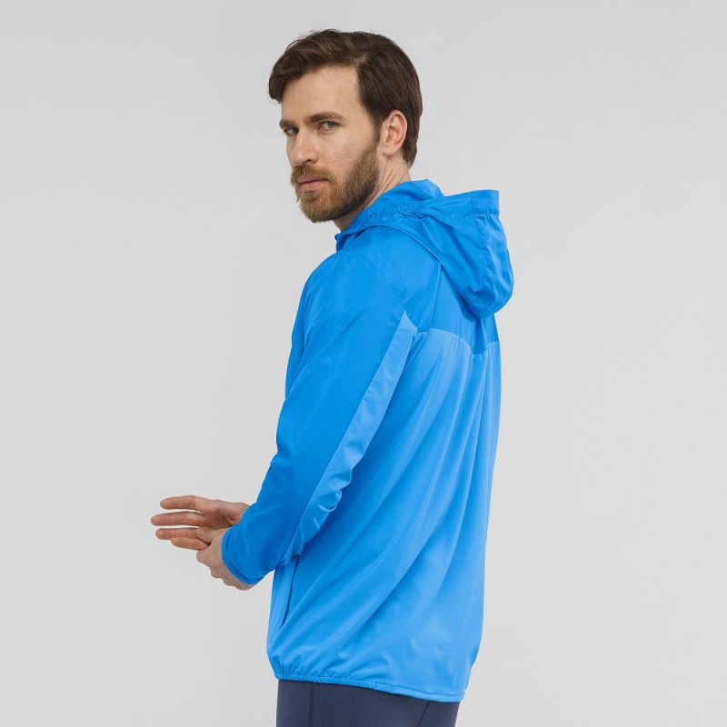 Salomon Agile Wind Laufjacke Blau | 37590-UINO