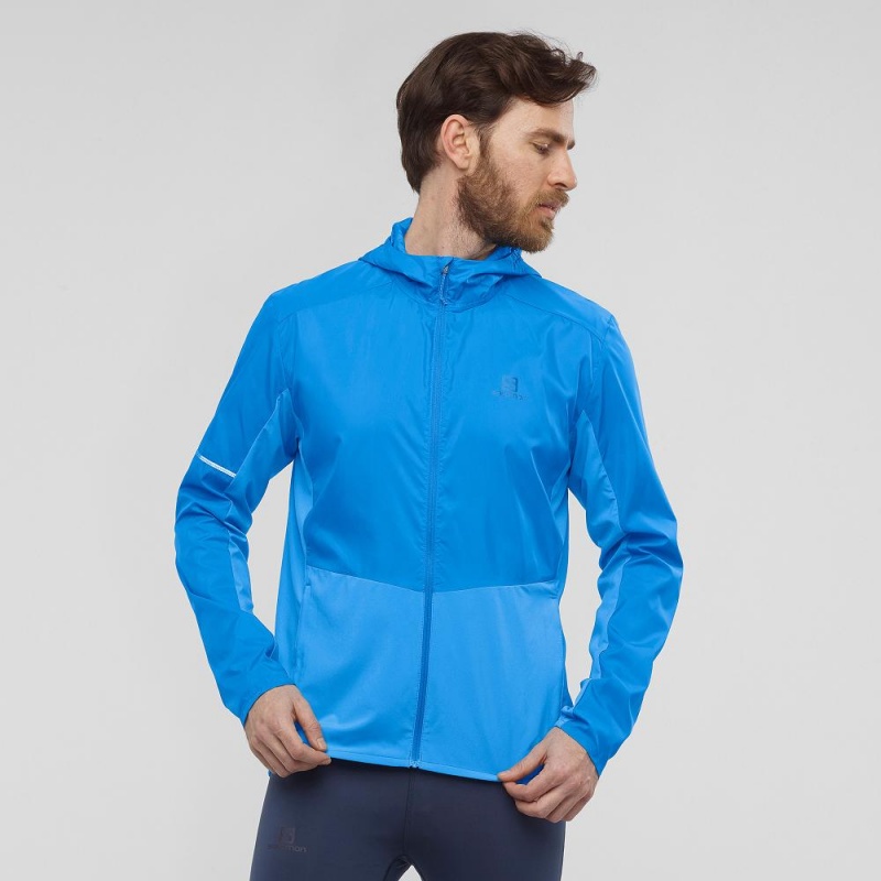 Salomon Agile Wind Laufjacke Blau | 37590-UINO