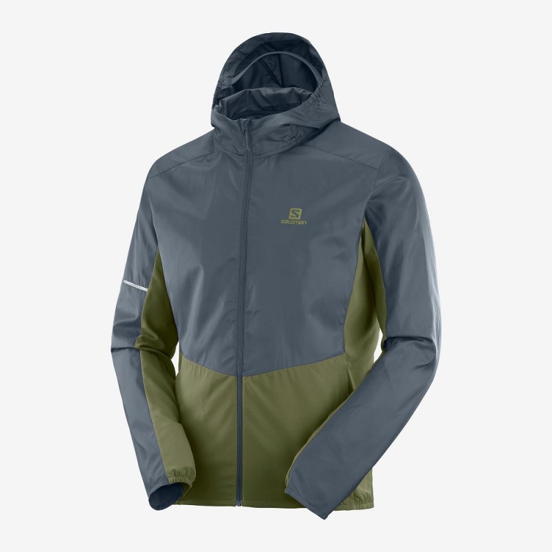 Salomon Agile Wind Laufjacke Grün | 35278-LUGZ