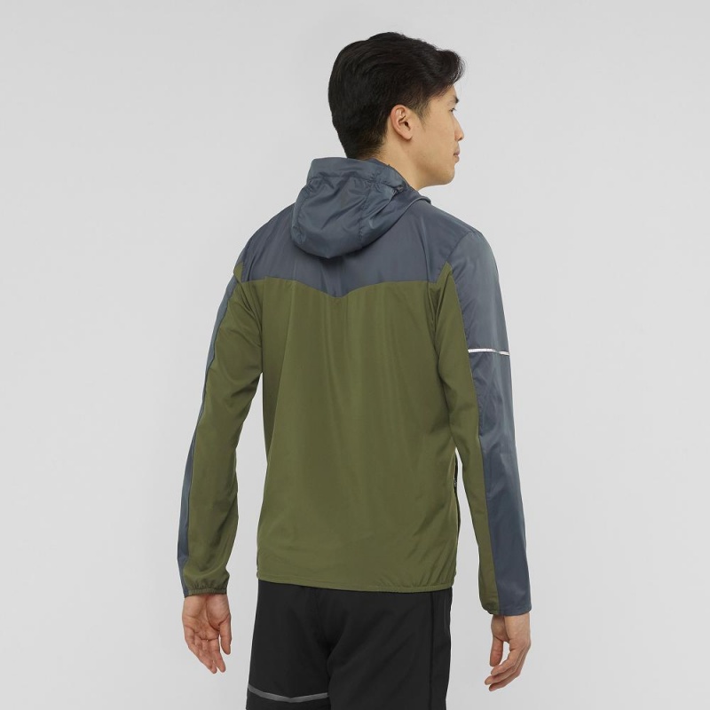 Salomon Agile Wind Laufjacke Grün | 35278-LUGZ